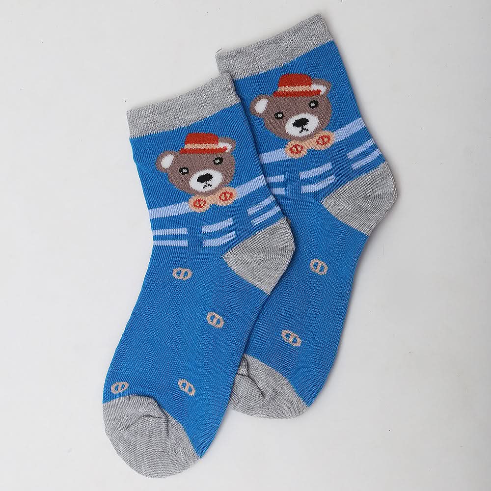Boys Fancy Socks - Steel Blue, Kids, Boys Socks, Chase Value, Chase Value