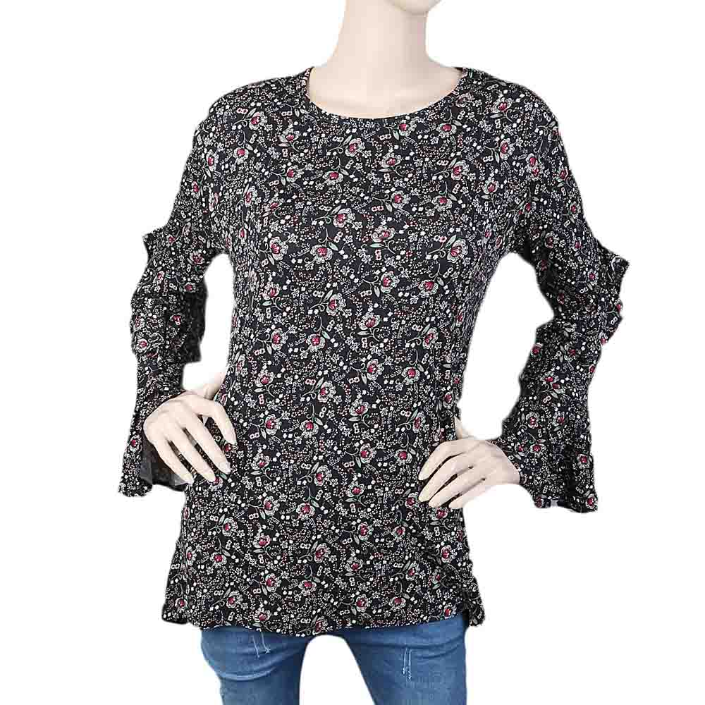 Women's Full Sleeves Western Top - Black, Women, T-Shirts And Tops, Chase Value, Chase Value