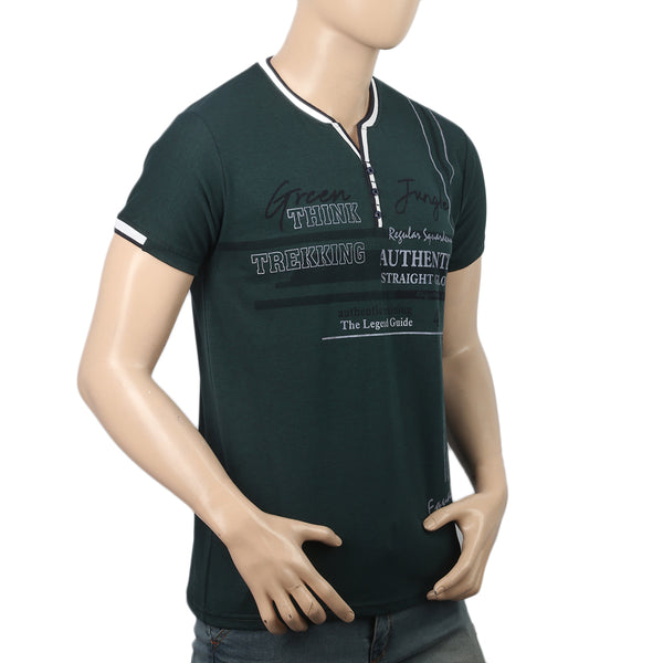 Men's Half Sleeves T-Shirt - Green, Men, T-Shirts And Polos, Chase Value, Chase Value