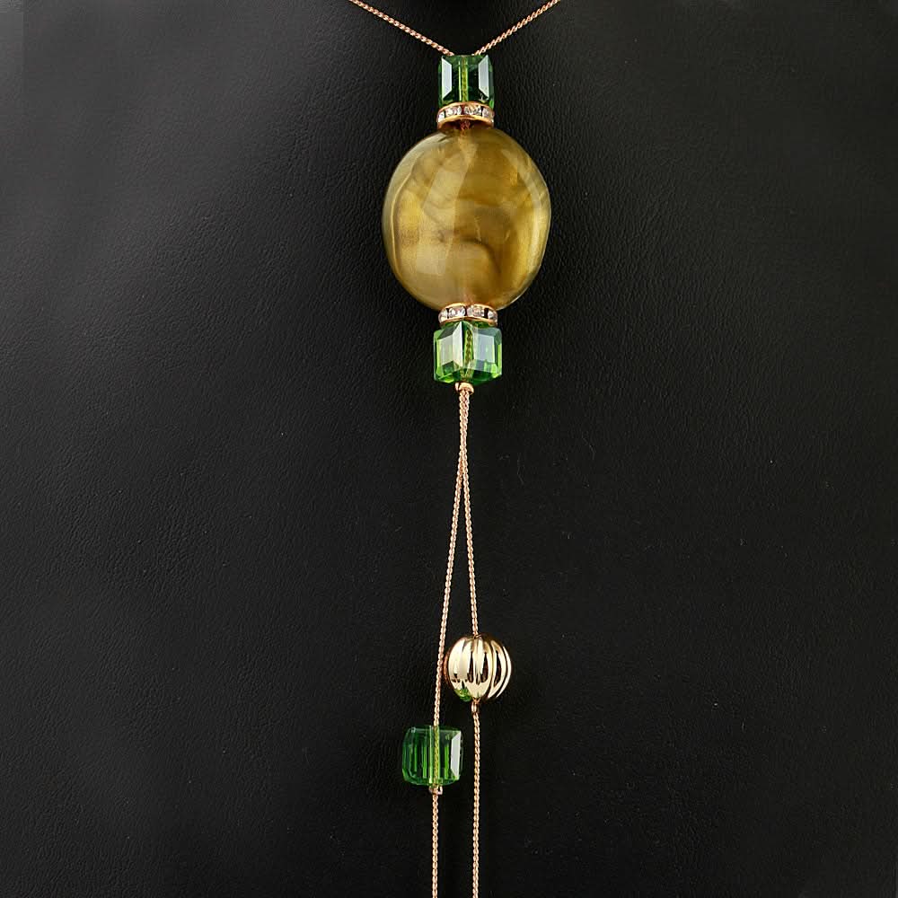 Women's Beads Long Mala - Olive, Women, Chains & Lockets, Chase Value, Chase Value
