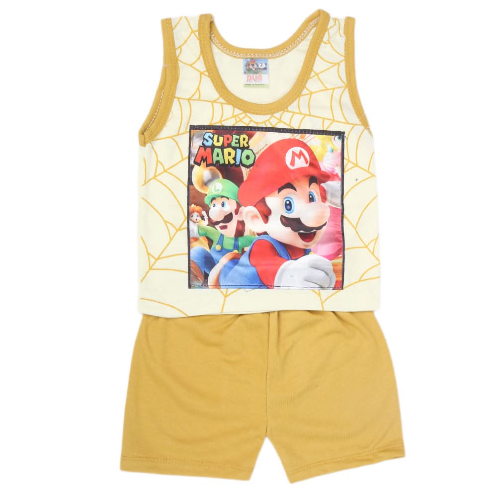Newborn Boys Sando Suit 1934 - Mustard, Kids, NB Boys Sets And Suits, Chase Value, Chase Value