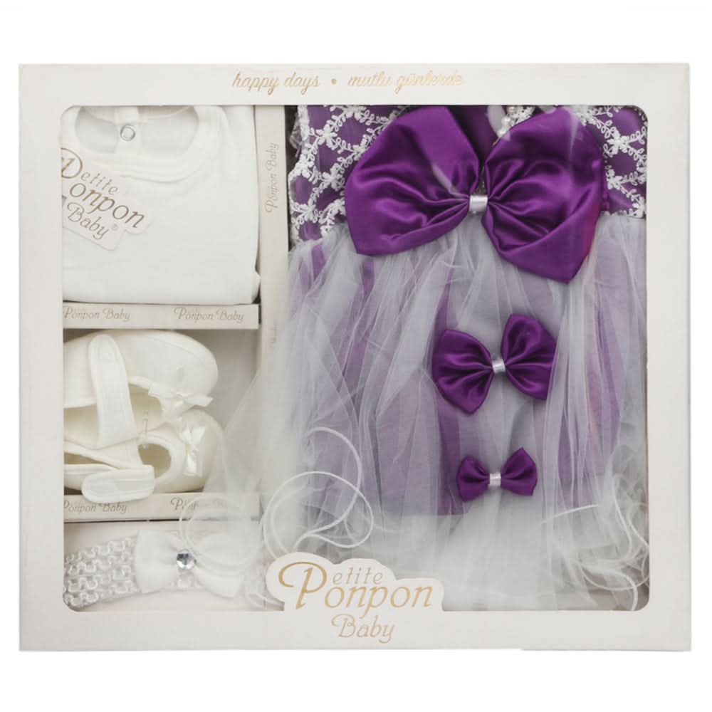 Newborn Girls Gift Set - Purple - A, Kids, Newborn Girls Sets And Suits, Chase Value, Chase Value