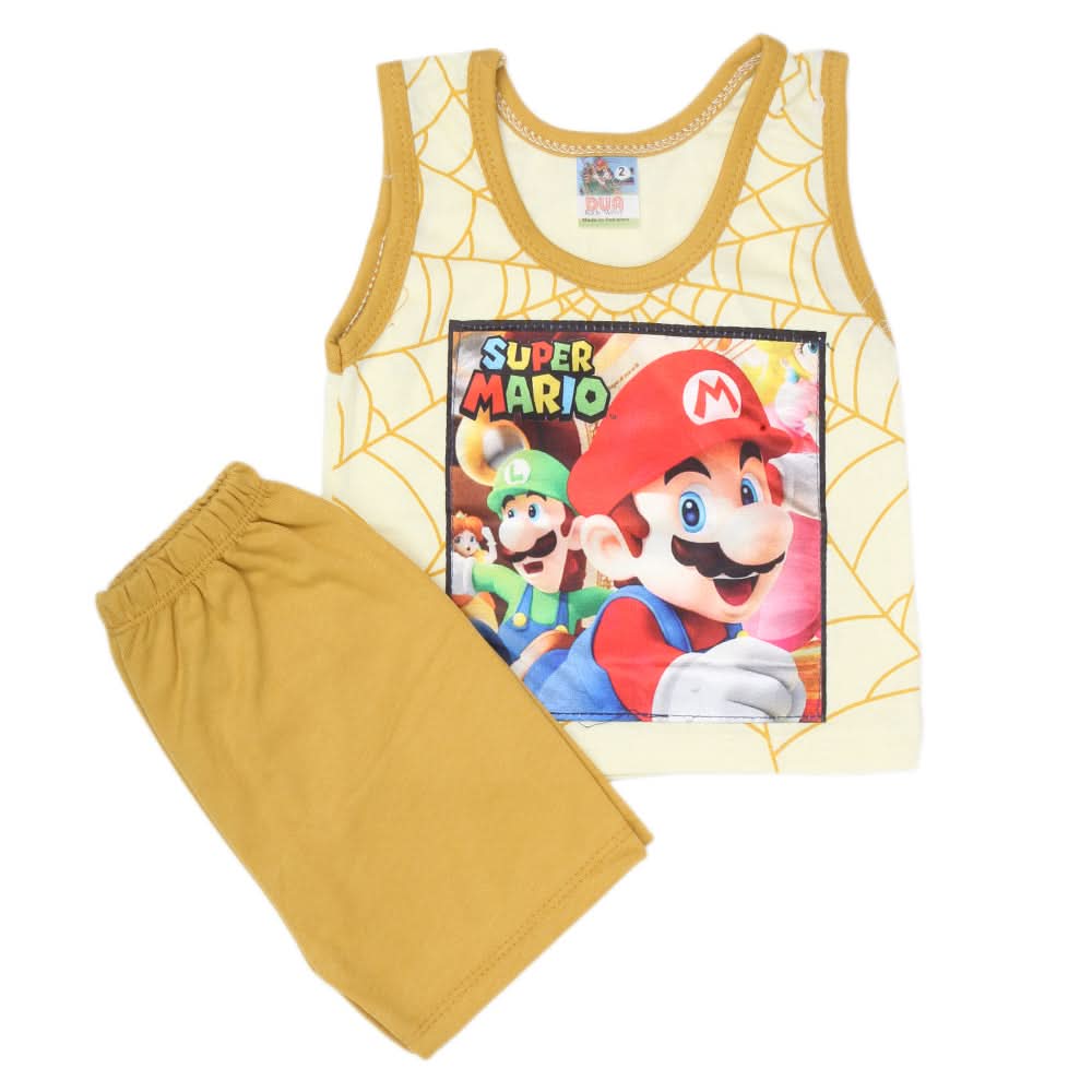 Newborn Boys Sando Suit 1934 - Mustard, Kids, NB Boys Sets And Suits, Chase Value, Chase Value
