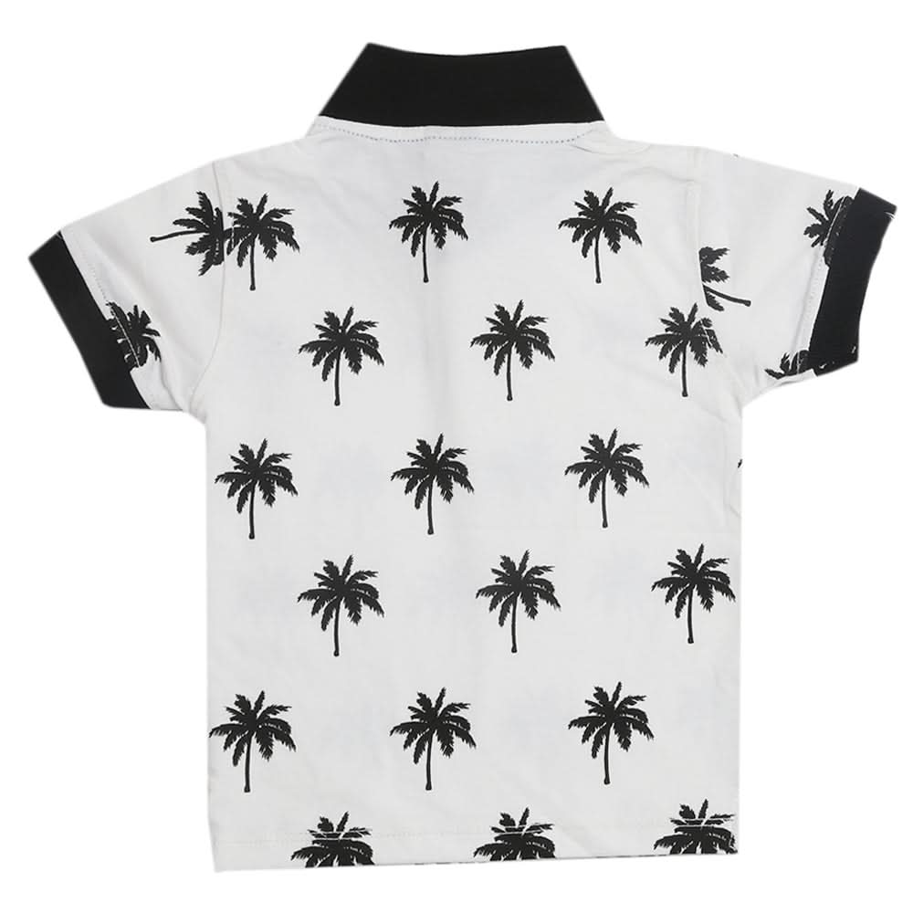 Boys Half Sleeves T-Shirt - White, Boys T-Shirts, Chase Value, Chase Value