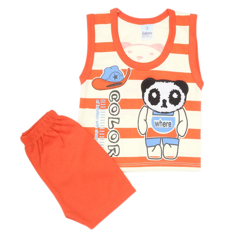 Newborn Boys Sando Suit 1120 - Orange, Kids, NB Boys Sets And Suits, Chase Value, Chase Value