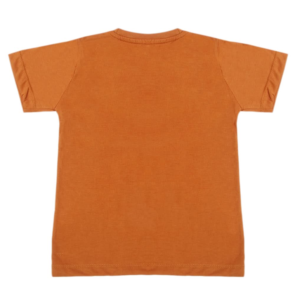 Boys Half Sleeves T-Shirt - Dark Brown, Boys T-Shirts, Chase Value, Chase Value
