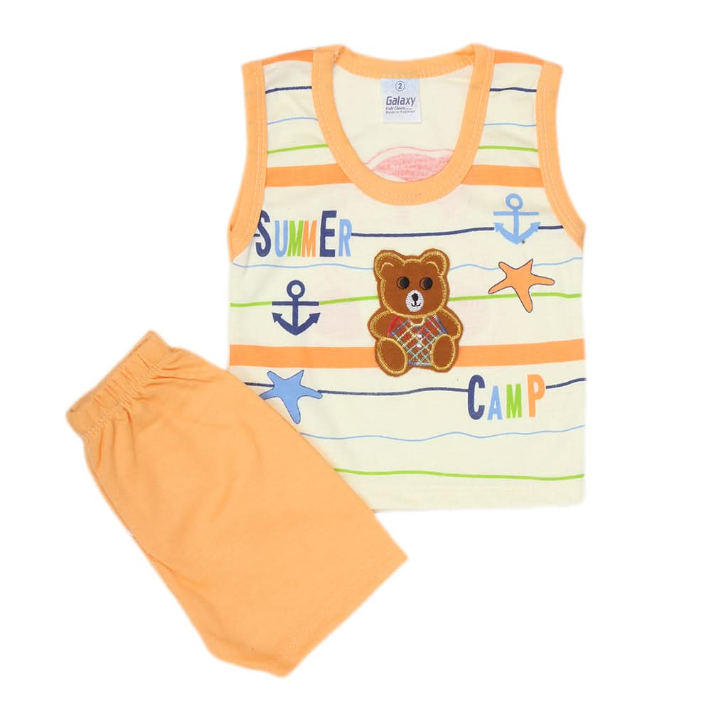 Newborn Boys Sando Suit 1120 - Peach, Kids, NB Boys Sets And Suits, Chase Value, Chase Value