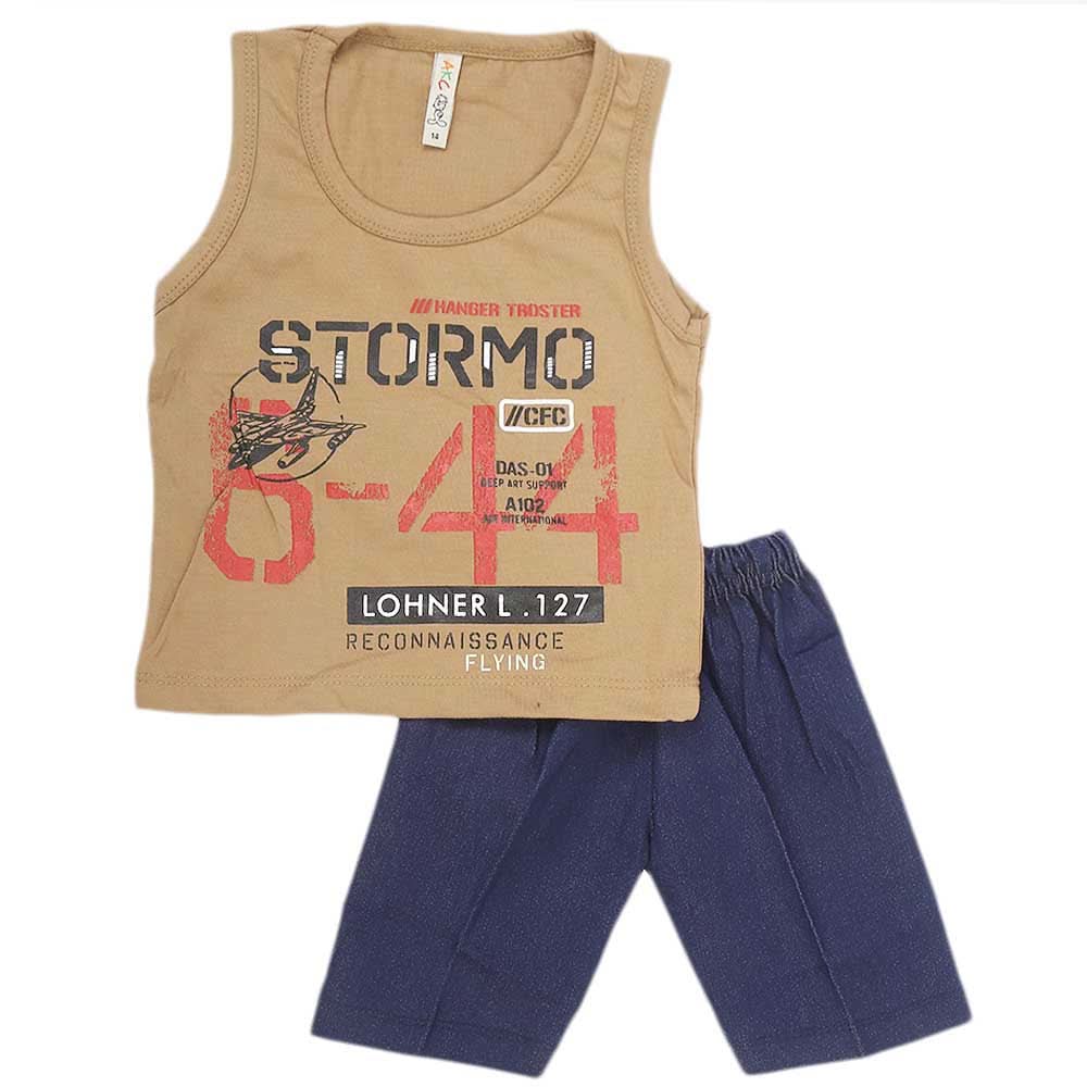 Boys Sando 2 Piece Suit - Khaki, Kids, Boys Sets And Suits, Chase Value, Chase Value