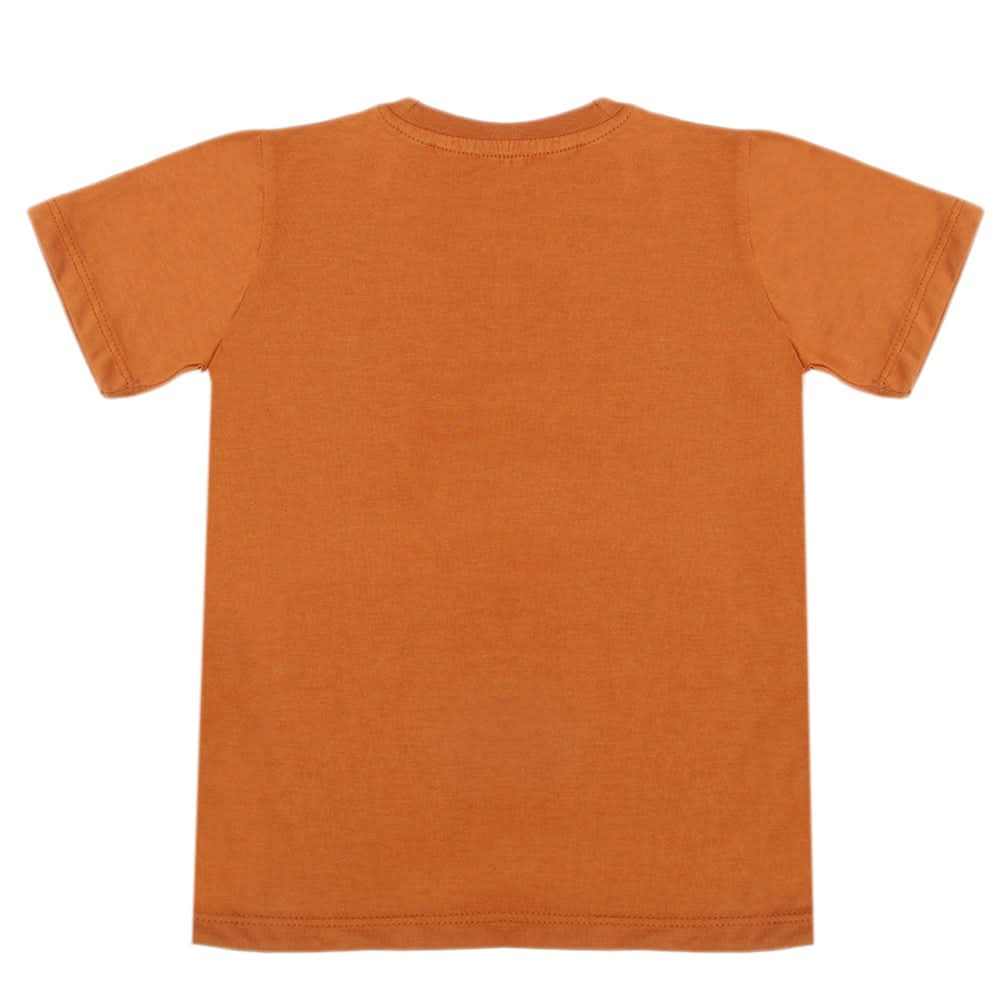 Boys Half Sleeves T-Shirt - Dark Brown, Boys T-Shirts, Chase Value, Chase Value