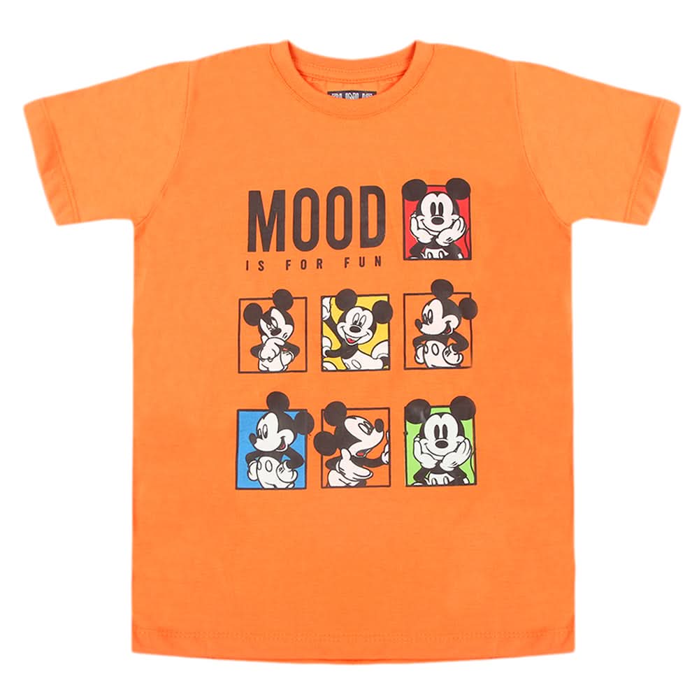Boys Half Sleeves T-Shirt - Orange, Boys T-Shirts, Chase Value, Chase Value