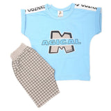 Boys Half Sleeves 2 Piece Suit - Sky Blue, Kids, Boys Sets And Suits, Chase Value, Chase Value