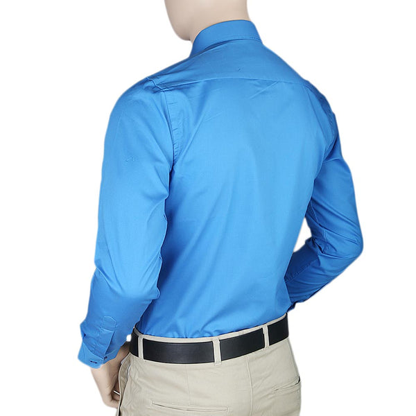 Men's Plain Formal Shirt - Blue - test-store-for-chase-value