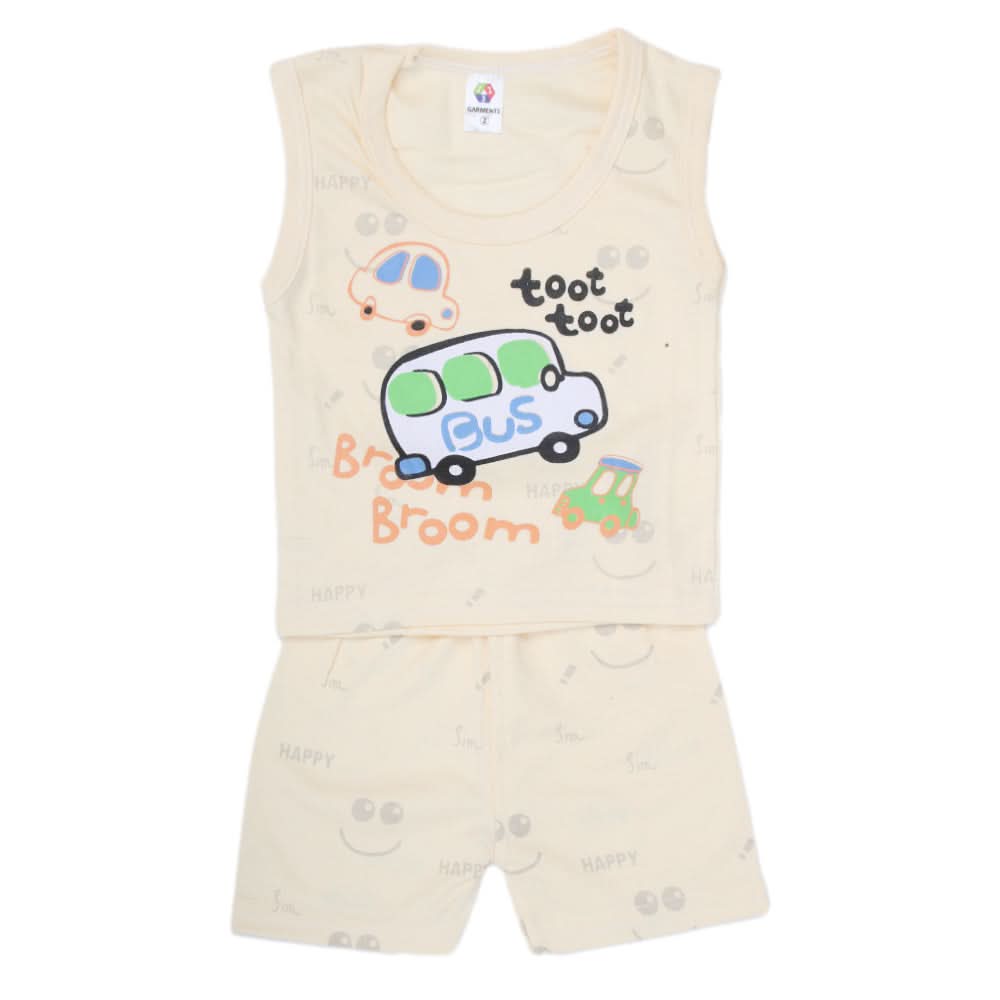 Newborn Boys Sando Suit 826 - Peach, Kids, NB Boys Sets And Suits, Chase Value, Chase Value