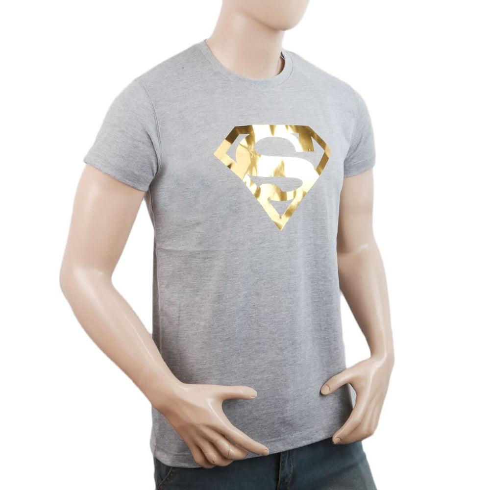 Men's Half Sleeves Round Neck T-Shirt - Grey, Men, T-Shirts And Polos, Chase Value, Chase Value