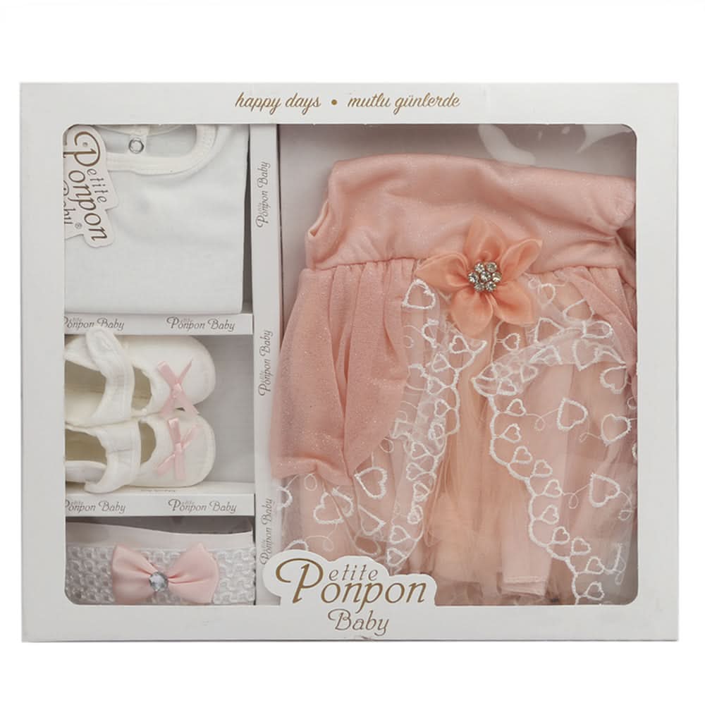 Newborn Girls Gift Set - Peach - C, Kids, Newborn Girls Sets And Suits, Chase Value, Chase Value
