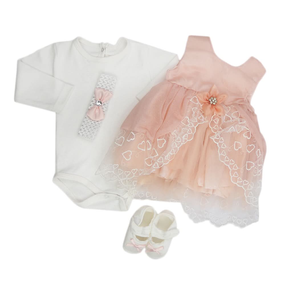 Newborn Girls Gift Set - Peach - C, Kids, Newborn Girls Sets And Suits, Chase Value, Chase Value