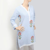Women's Embroidered Lining Kurti - Blue, Women, Ready Kurtis, Chase Value, Chase Value