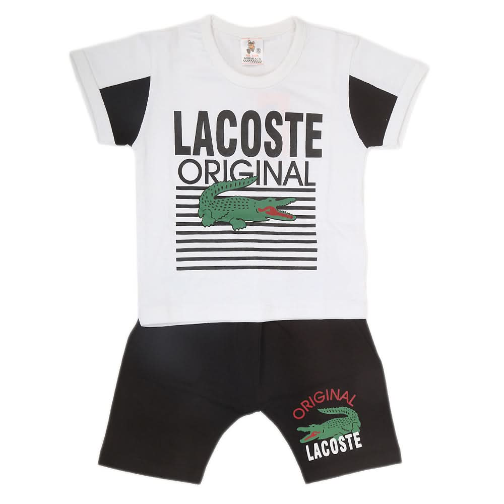 Boys Half Sleeves 2 Piece Suit - White, Kids, Boys Sets And Suits, Chase Value, Chase Value