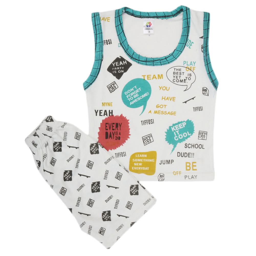 Newborn Boys Sando Suit 822 - Sea Green, Kids, NB Boys Sets And Suits, Chase Value, Chase Value