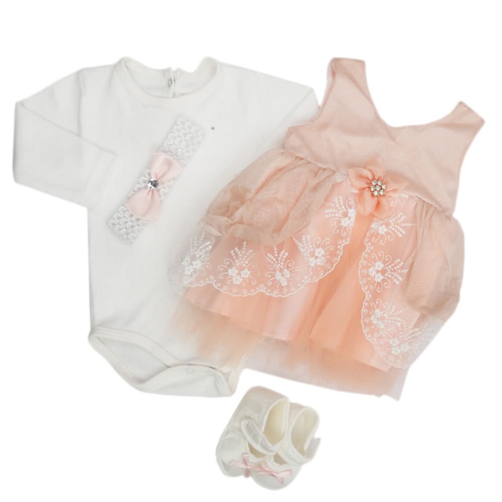 Newborn Girls Gift Set - Peach - D, Kids, Newborn Girls Sets And Suits, Chase Value, Chase Value