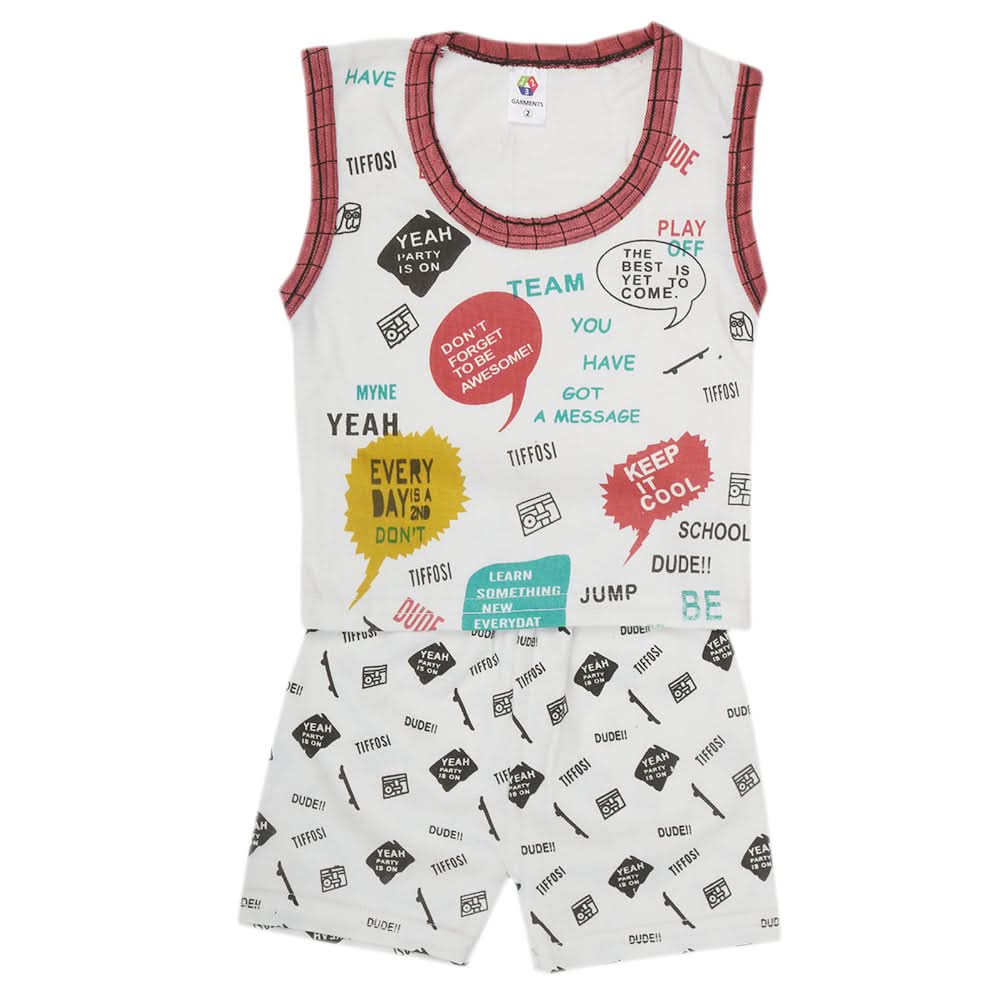 Newborn Boys Sando Suit 822 - Maroon, Kids, NB Boys Sets And Suits, Chase Value, Chase Value