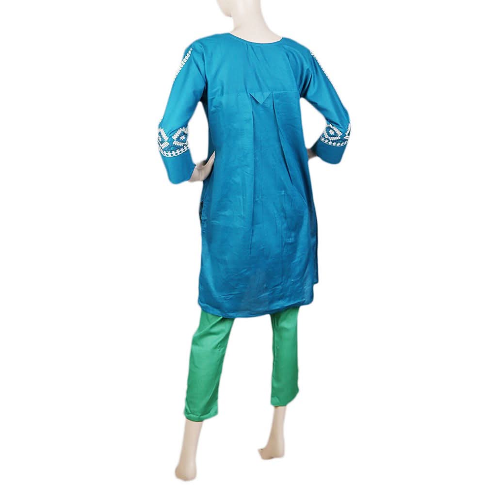 Women's Embroidered 2 Piece Suit - Steel Blue, Women, Shalwar Suits, Chase Value, Chase Value