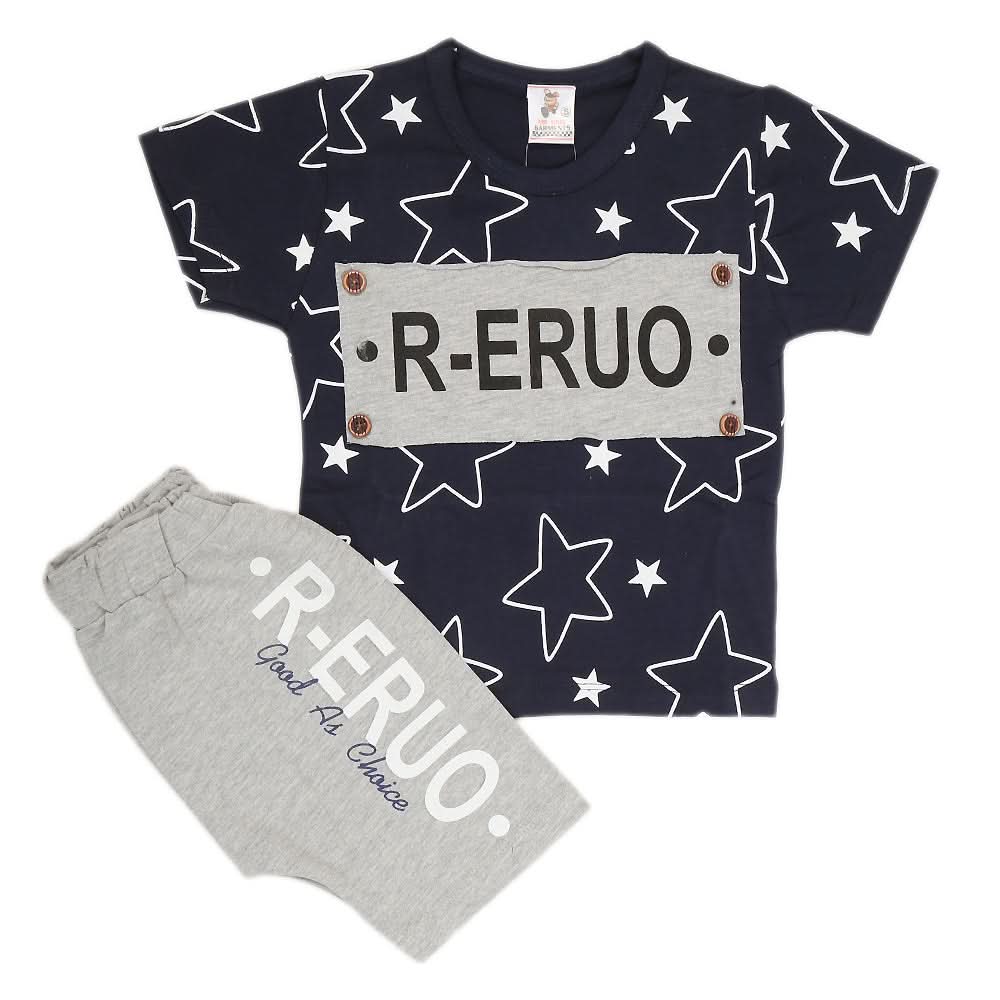 Newborn Boys Half Sleeves Suit - Navy Blue, Kids, NB Boys Sets And Suits, Chase Value, Chase Value