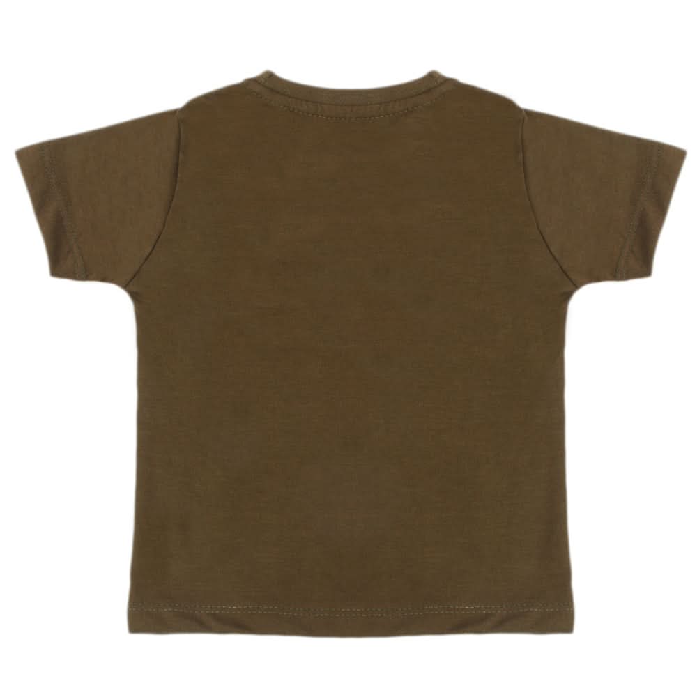 Boys Half Sleeves T-Shirt - Olive Green, Boys T-Shirts, Chase Value, Chase Value