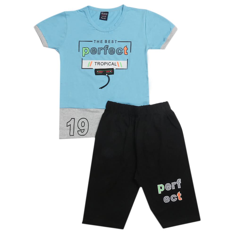 Boys Short Suit - Blue, Kids, Boys Sets And Suits, Chase Value, Chase Value