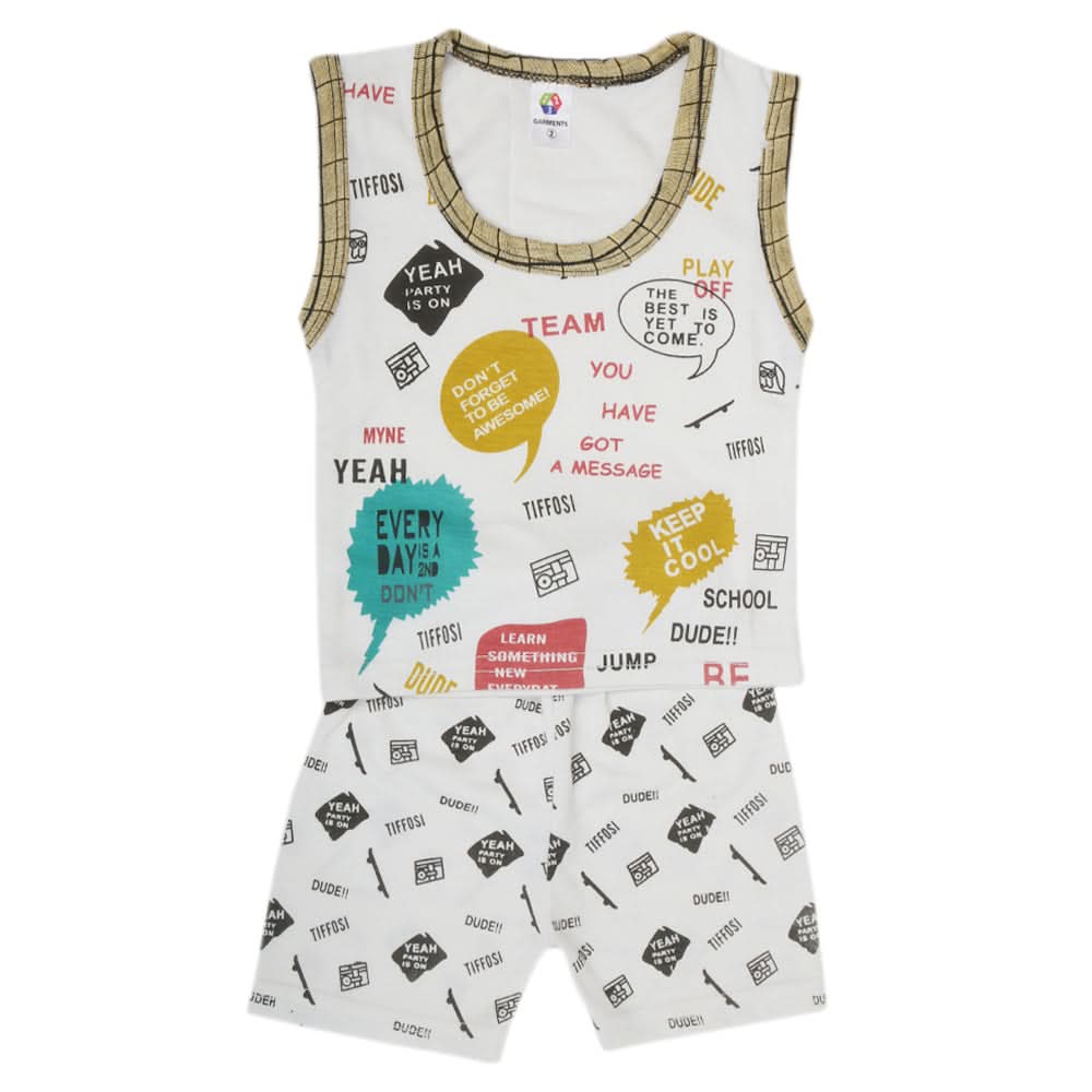 Newborn Boys Sando Suit 822 - Mustard, Kids, NB Boys Sets And Suits, Chase Value, Chase Value