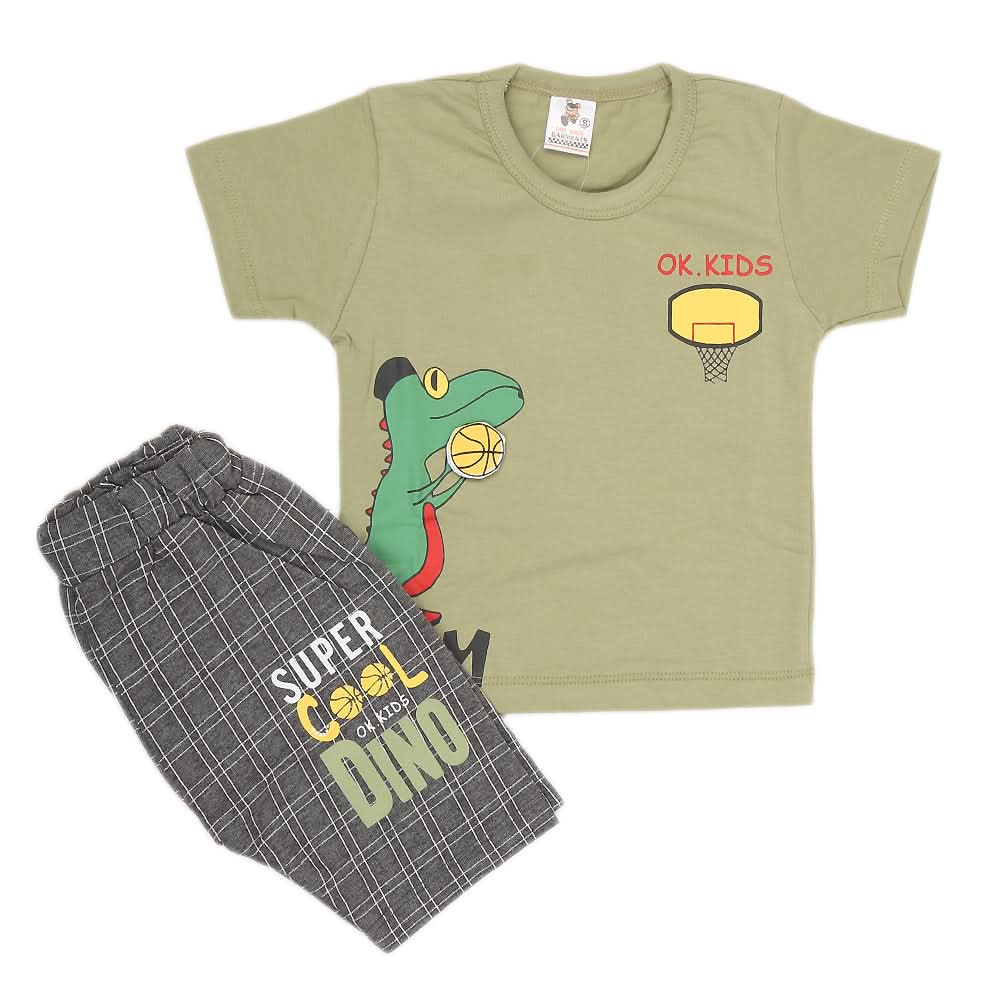 Newborn Boys Half Sleeves Suit - Green, Kids, NB Boys Sets And Suits, Chase Value, Chase Value