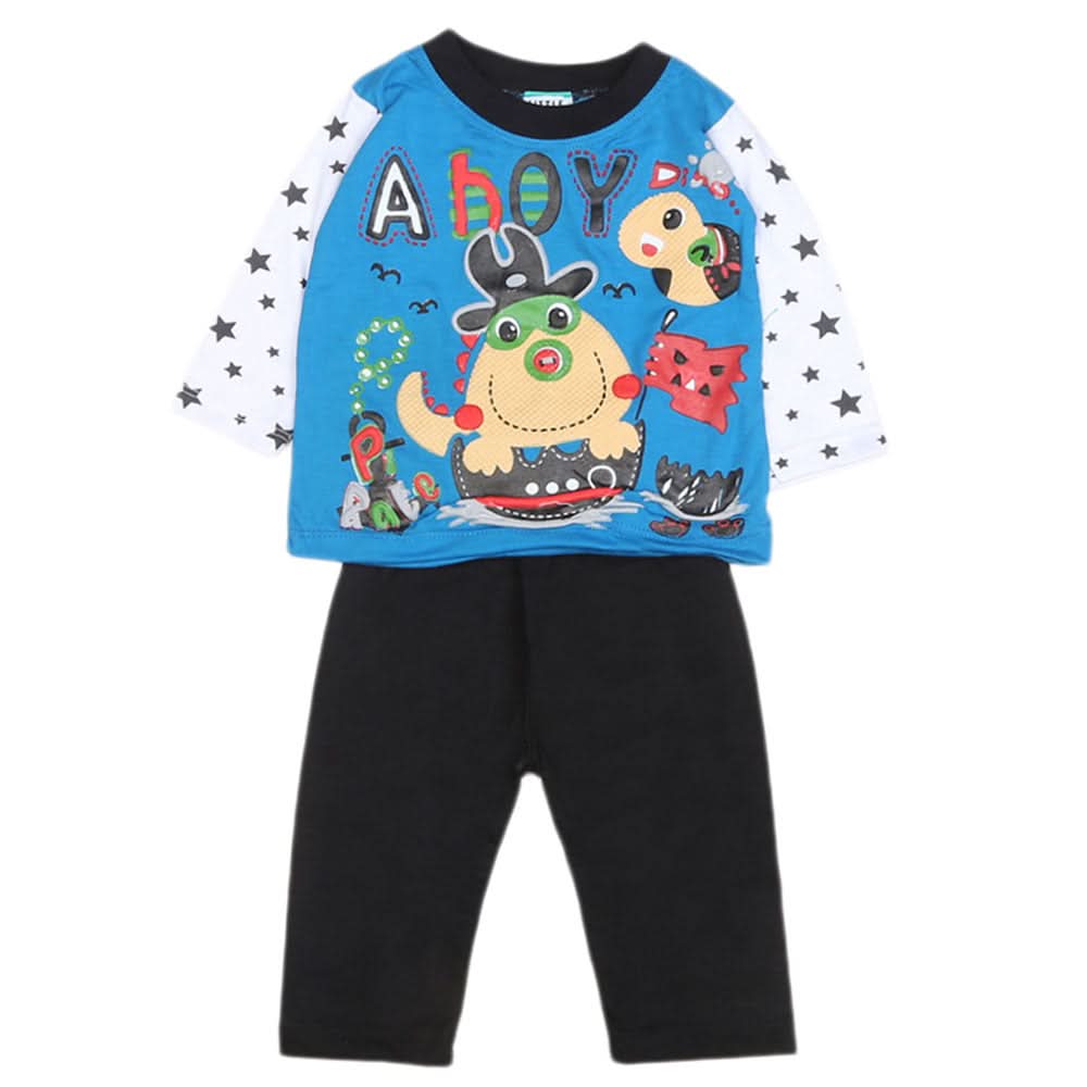 Boys Full Sleeves 2 Pcs Suit - Blue, Kids, Boys Sets And Suits, Chase Value, Chase Value