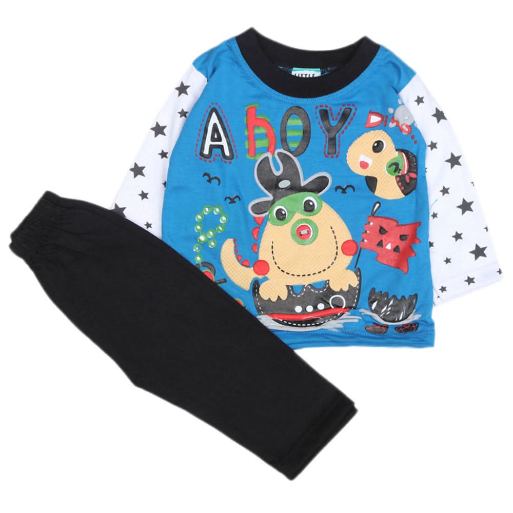 Boys Full Sleeves 2 Pcs Suit - Blue, Kids, Boys Sets And Suits, Chase Value, Chase Value