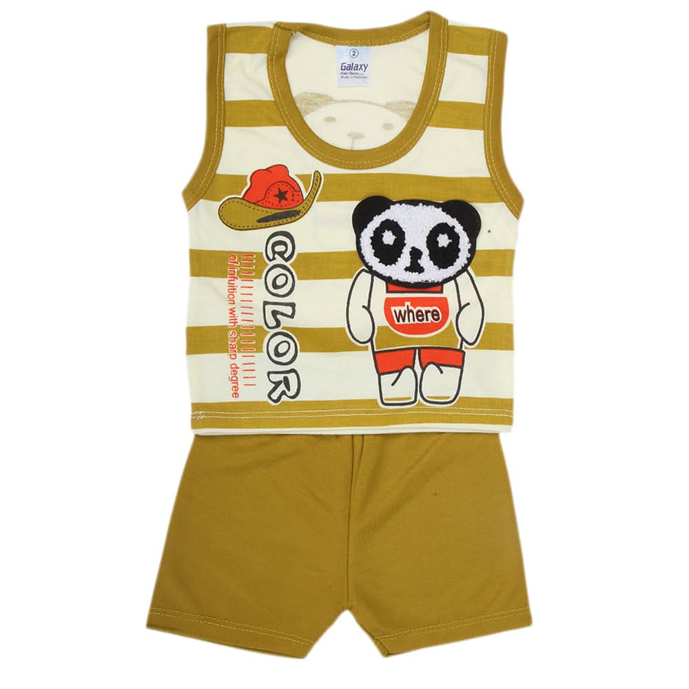 Newborn Boys Sando Suit 1120 - Olive Green, Kids, NB Boys Sets And Suits, Chase Value, Chase Value