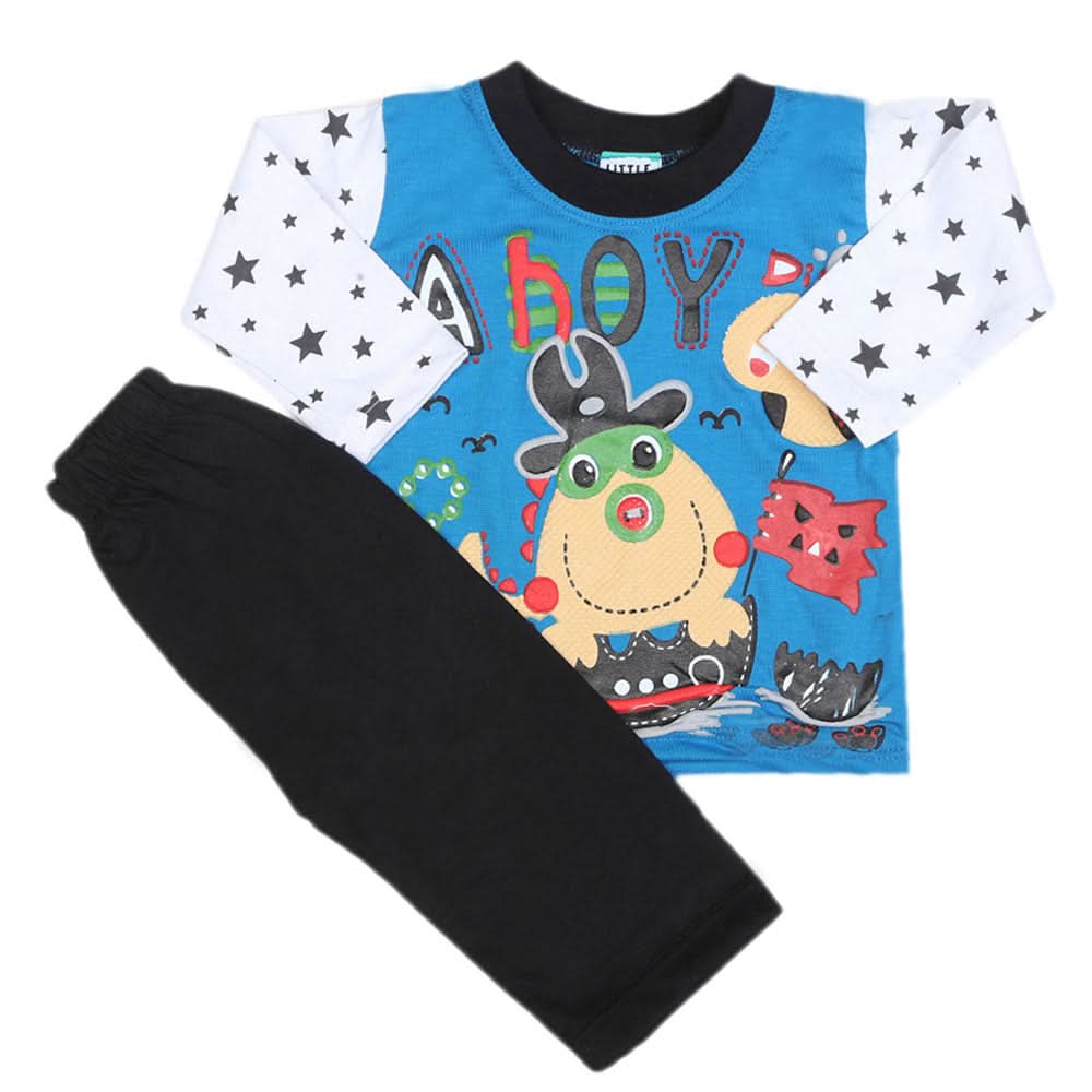 Boys Full Sleeves 2 Pcs Suit - Blue, Kids, Boys Sets And Suits, Chase Value, Chase Value