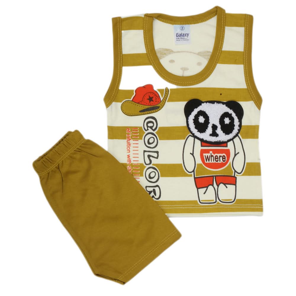 Newborn Boys Sando Suit 1120 - Olive Green, Kids, NB Boys Sets And Suits, Chase Value, Chase Value
