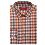 Men's Formal Shirt Check ARC 4395 - Orange, Men, T-Shirts And Polos, Chase Value, Chase Value