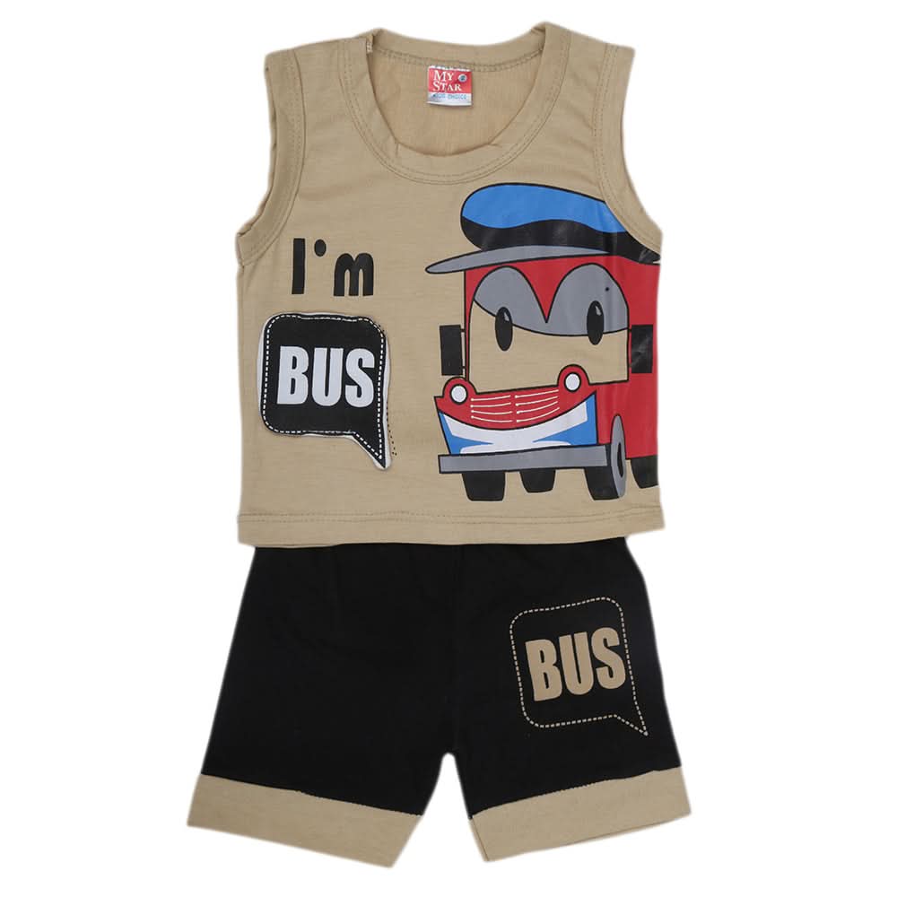 Newborn Boys Sando Suit 913 - Beige, Kids, NB Boys Sets And Suits, Chase Value, Chase Value