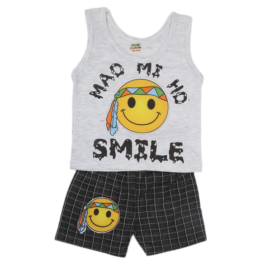 Newborn Boys Sando Suit 1719 - Light Grey, Kids, NB Boys Sets And Suits, Chase Value, Chase Value