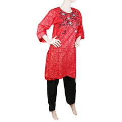 Women's Embroidered 2 Piece Suit - Red, Women, Shalwar Suits, Chase Value, Chase Value