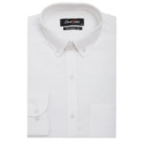 Men's Formal Full Sleeves Chambray Shirt - White, Men, T-Shirts And Polos, Chase Value, Chase Value