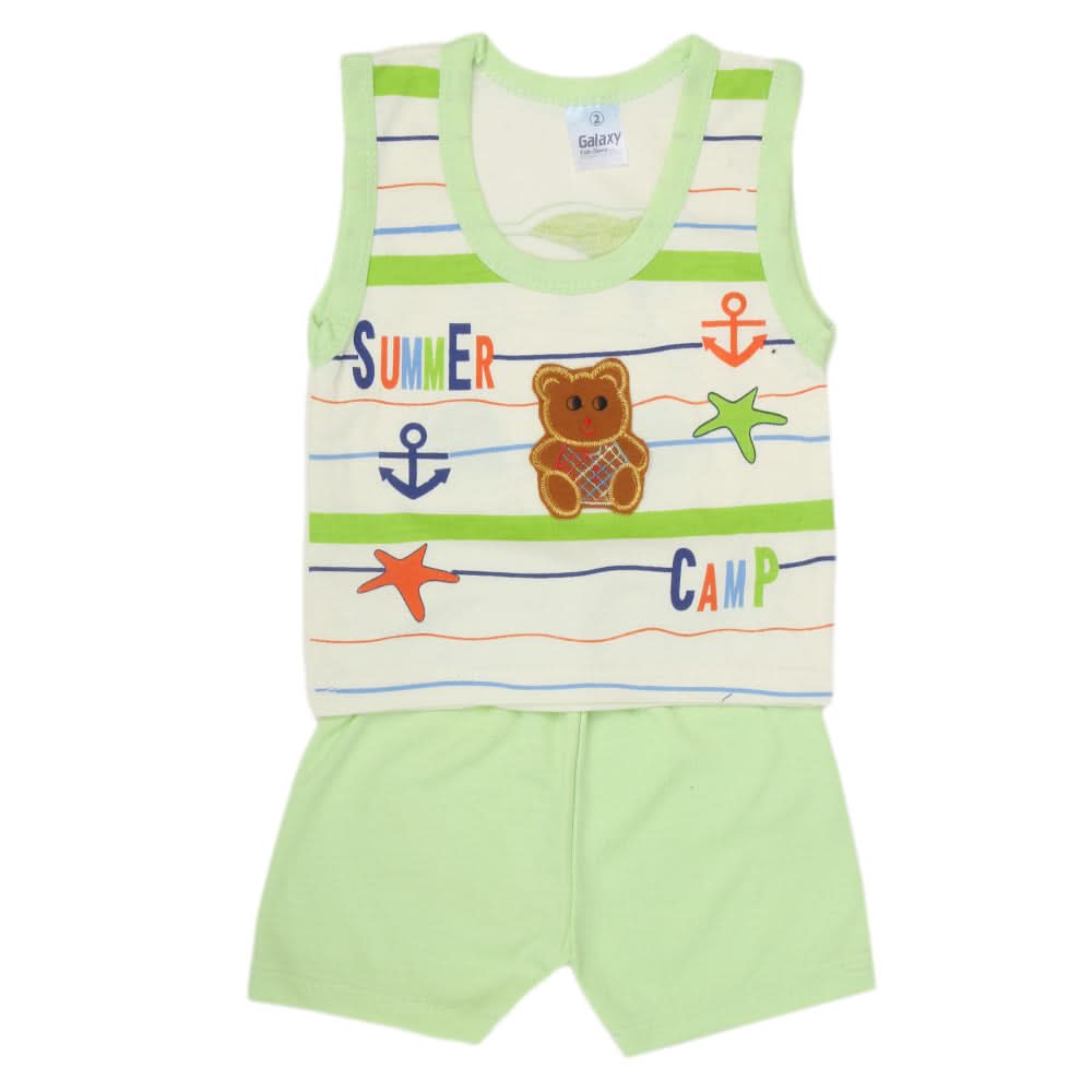 Newborn Boys Sando Suit 1120 - Light Green, Kids, NB Boys Sets And Suits, Chase Value, Chase Value