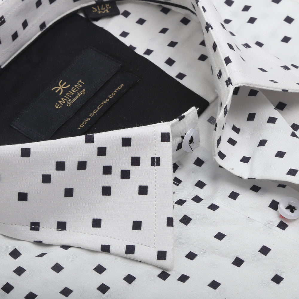 Men's Eminent Saturday Printed Shirt - White, Men, Shirts, Eminent, Chase Value