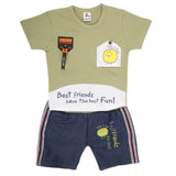 Boys Half Sleeves 2 Piece Suit - Green, Kids, Boys Sets And Suits, Chase Value, Chase Value