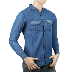 Mens Pocket Denim Shirts - Blue, Men, Shirts, Chase Value, Chase Value