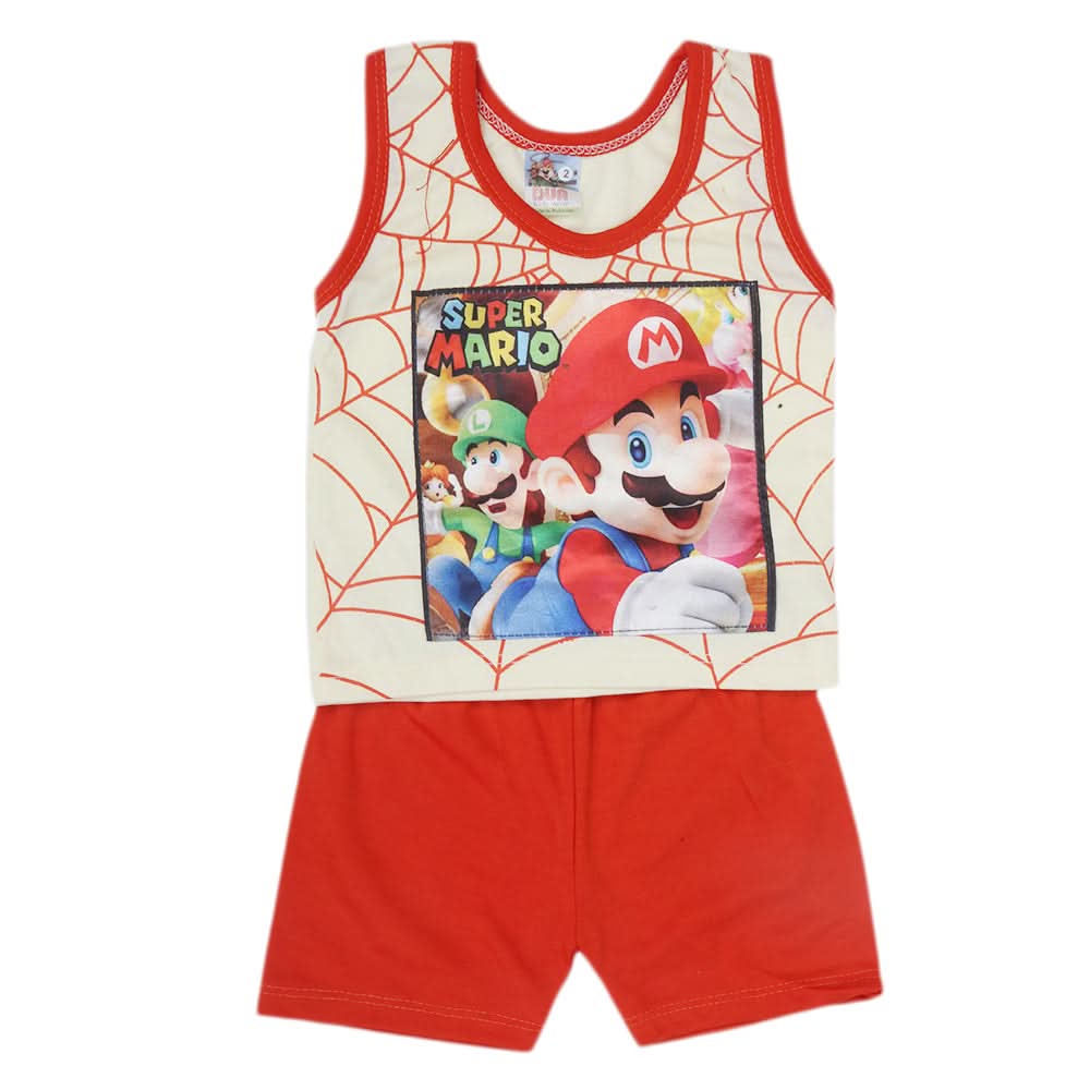 Newborn Boys Sando Suit 1934 - Red, Kids, NB Boys Sets And Suits, Chase Value, Chase Value