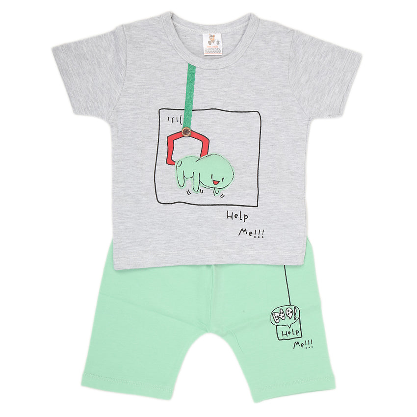 Newborn Boys Half Sleeves Suit - Green, Kids, NB Boys Sets And Suits, Chase Value, Chase Value