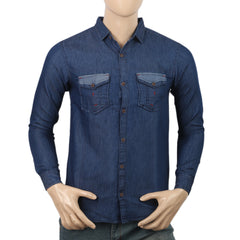 Mens Pocket Denim Shirts - Dark Blue, Men, Shirts, Chase Value, Chase Value