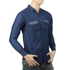 Mens Pocket Denim Shirts - Dark Blue, Men, Shirts, Chase Value, Chase Value