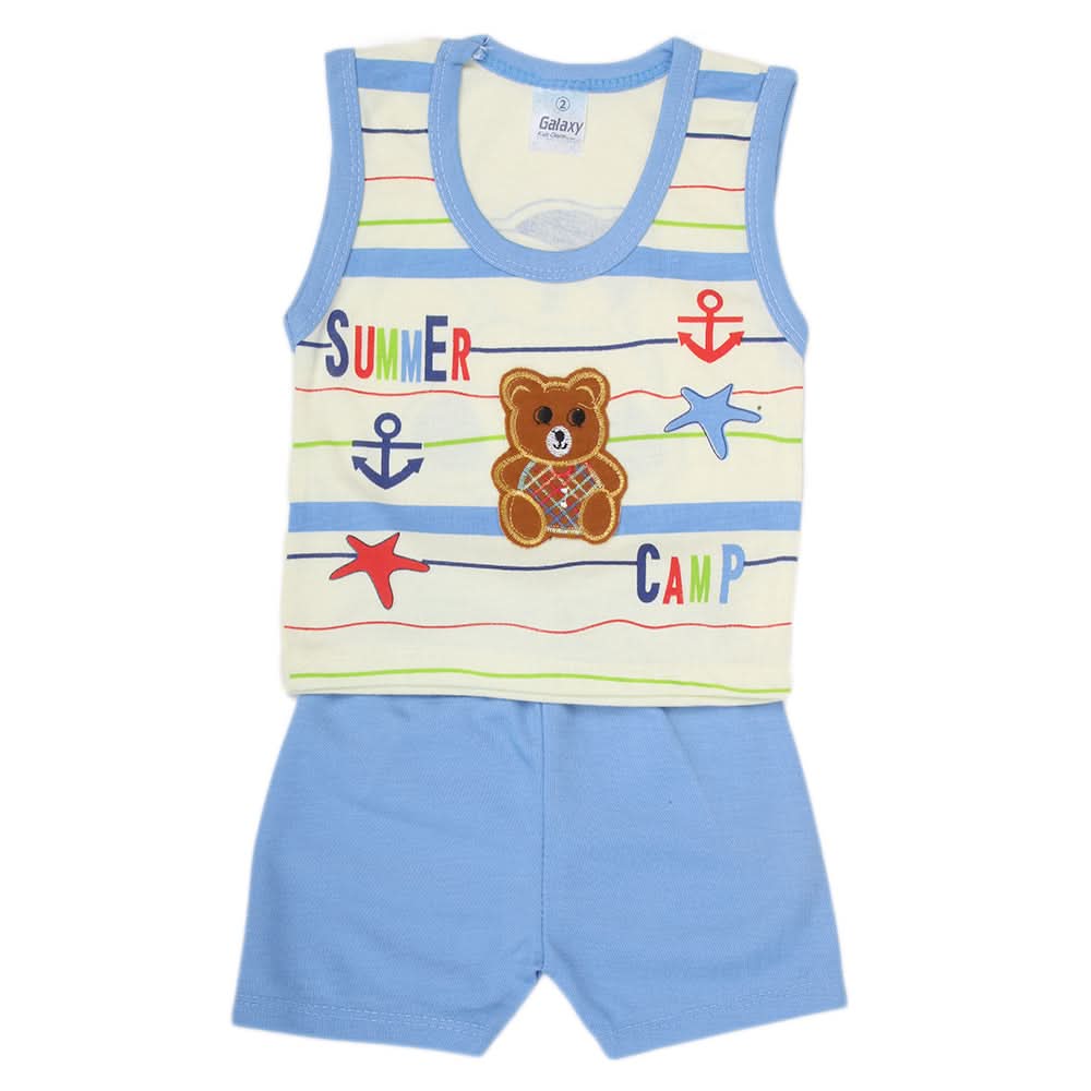 Newborn Boys Sando Suit 1120 - Blue, Kids, NB Boys Sets And Suits, Chase Value, Chase Value
